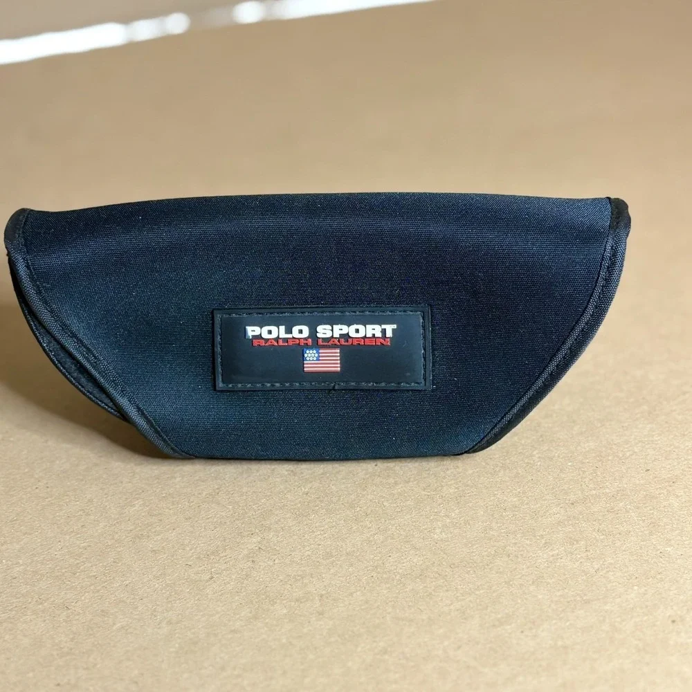Vintage Polo Sport Ralph Lauren Sunglasses Eyeglasses Case Black Logo Pouch